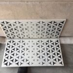 stone plus india black and white marble inlay side tabletop set of 2