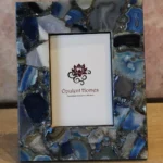 stone plus india blue agate photo frame