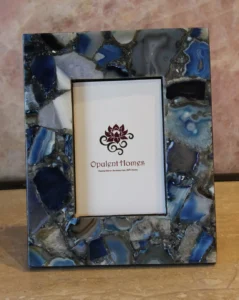 stone plus india blue agate photo frame