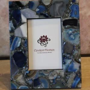 stone plus india blue agate photo frame