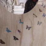 stone plus india marble inlay wall mural butterflies