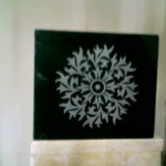 The Mandala - Black Marble Hand-Etched Planter | Cube Planter | OPH