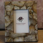 stone plus india golden agate photo frame