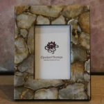 stone plus india golden agate photo frame