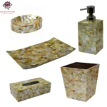 Golden / Yellow Mother Of Pearl Bathset - View 2