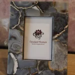 stone plus india grey agate photo frame
