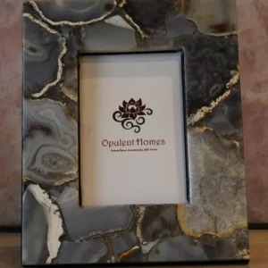 stone plus india grey agate photo frame