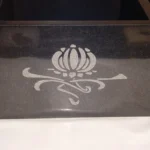 The Lotus - Black Marble Etched Trough Planter | Lotus Planter | OPH