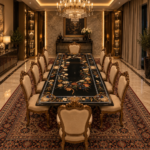 stone plus india intricate black marble inlay dining tabletop floral