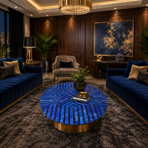 Lapiz and Black Marble Tabletop