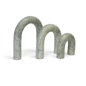 opulent homes green bidasar marble set of 3 decorative home