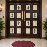 Marble Inlay Inserts on Wooden Doors | Stone Plus India