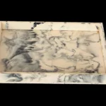 opulent homes black and white resin tray 129