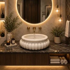 White Marble Wash Basin | Stone Plus India