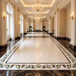 Petunias Mother of Pearl Design Border | Stone Plus India