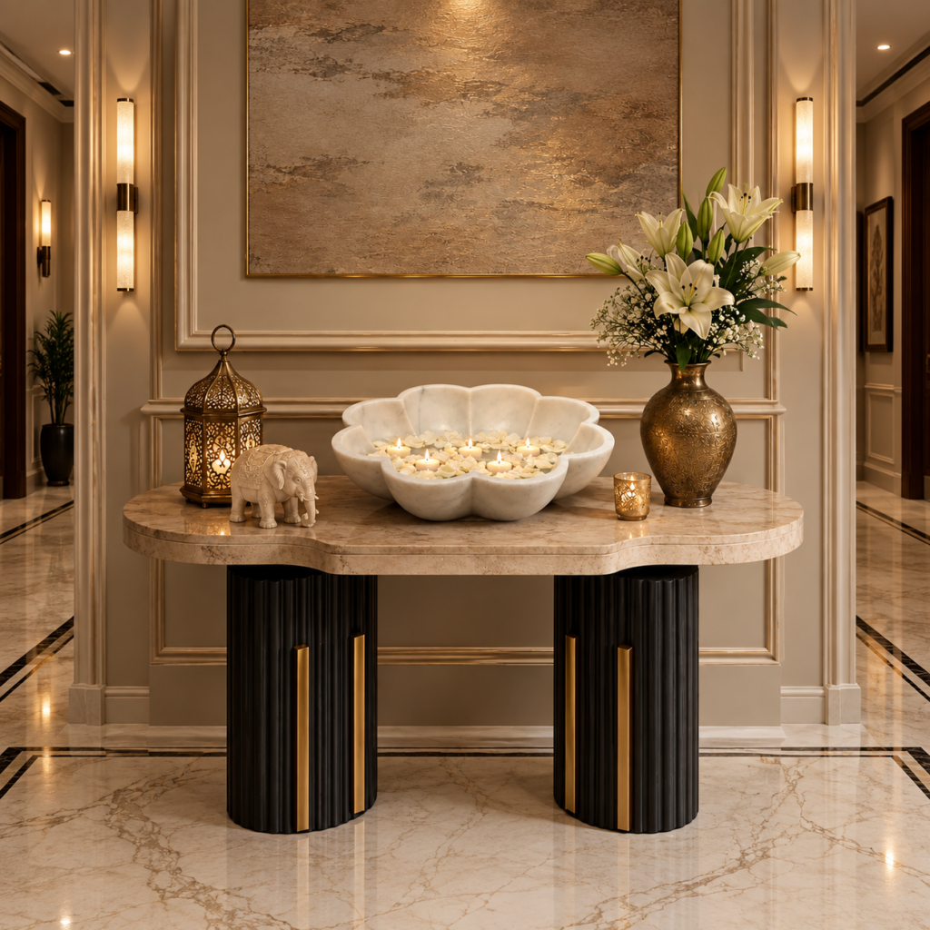 Urli -The Scallop Glow - White Marble