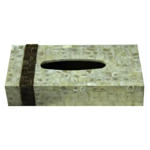 opulent homes white mother of pearl and taadi tissue box 1052