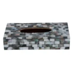 opulent homes black mother of pearl tissue box 1052