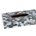 opulent homes black mother of pearl tissue box 1052