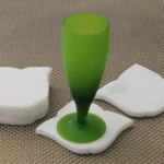 Coasters Plain White Marble Leaf Shape - View 2