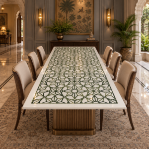 Black and White Resin Center Tabletop