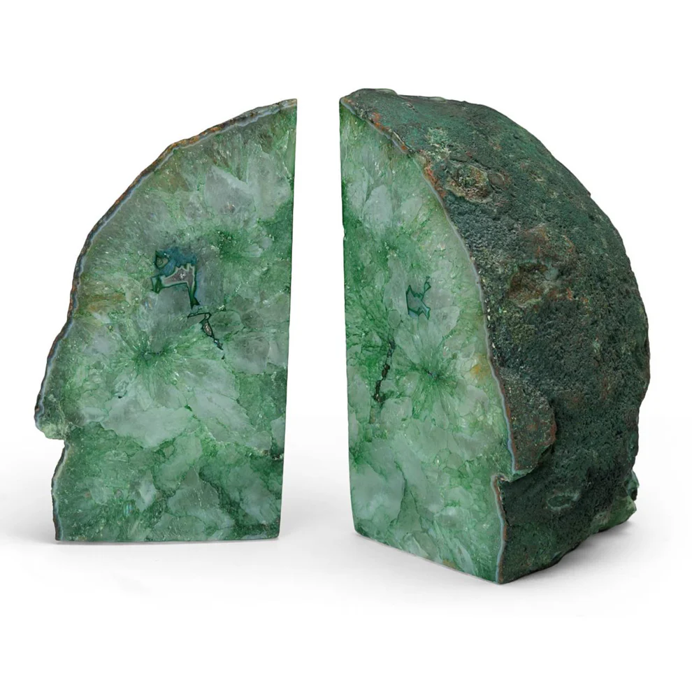 stone plus india green agate bookend