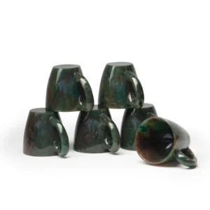 opulent homes green aventurine cups