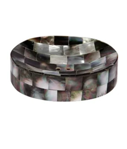 opulent homes black mother of pearl soap dish