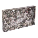 opulent homes black mother of pearl tray 157