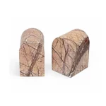 stone plus india brown bidasar marble bookend dome shape