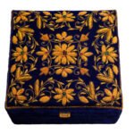 Embroidered Wedding Card Box Blue - View 4