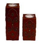 Beaded Silk Tea Light Holder Set catalog shot