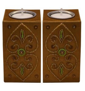 Bronze Beaded Tealight Holders (Set of 2) catalog shot