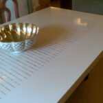 Mother of Pearls Lines Inlay on Marble Table - View 2
