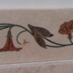 Trumphet Flower Marble Inlay Border - View 3