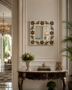 Marble Inlay Photo-Mirror Frame