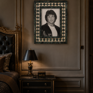 Marble Green and White Mirror Frame