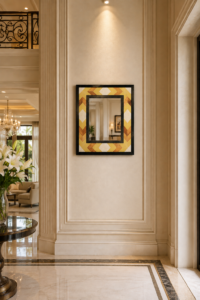 Marble Inlay Mirror Frame