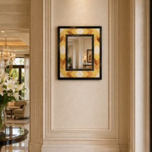 Marble Inlay Mirror Frame