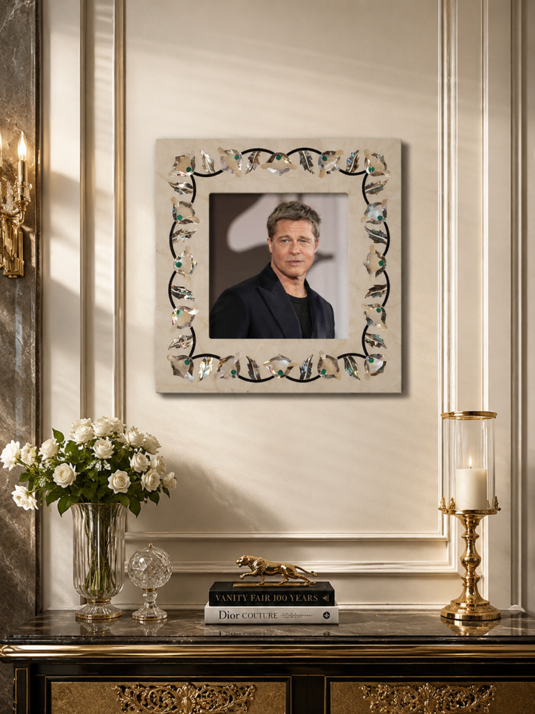 Mother of Pearl Inlay on Marble Photo Frame