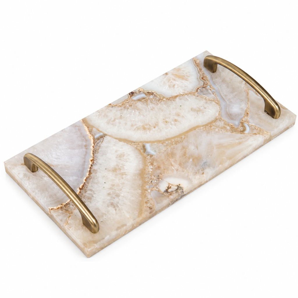 Tray White Agate