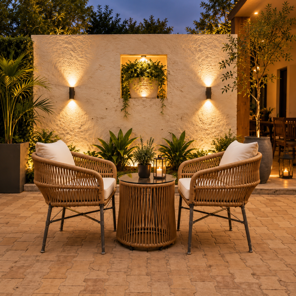 Rattan Courtyard Dining Set