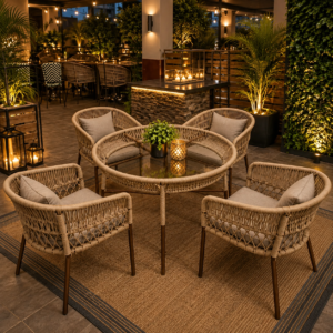 Round Rattan Conversation Set
