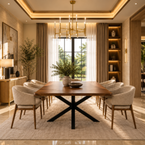 Rustic Solid Wood Dining Table
