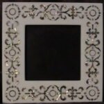 White Marble with Mother of Pearl Inlay Mirror Frame - View 2