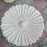 White Marble Intricate Flower Decorative - View 2