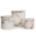 Tealight Votive with Lid Alabaster - View 2