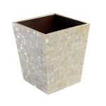 White Mother Of Pearl Dustbin10