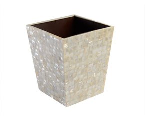 White Mother Of Pearl Dustbin10