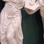 Marble Dust Statue Lady with Lyre - View 2